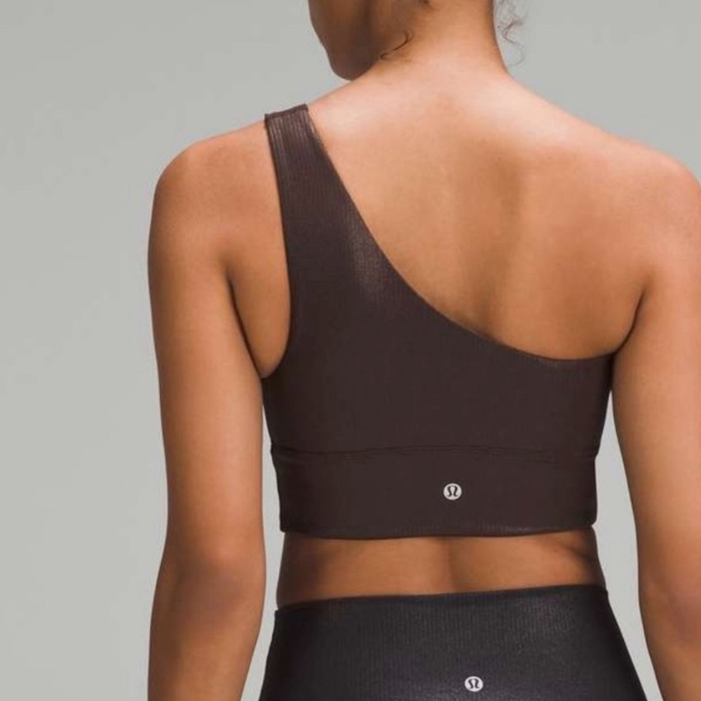 Lululemon Align Asymmetrical Bra Ribbed Rib Shine - Picture 2 of 7